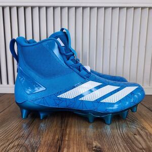 Adidas Adizero Chaos Football Cleats Mens Size 8.5 Blue High Top Lineman IF9718